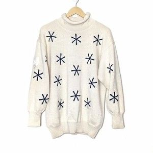 Vintage Vampire 1950 Wool Alpaca Ski Sweater Oversized Italian Luxury